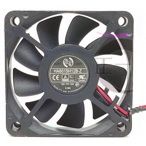 ONG HUA HA6015H12B-Z 12V 0.38A 2wires Cooling Fan