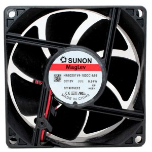 Sunon HA80251V4-1000C-A99 12V 0.54W 2wires Cooling Fan 