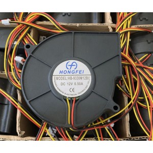 HONGFEI HB-9330M12B HB9330M12B 12V 0.50A 3wires Cooling Fan 