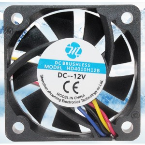 HANGDAHUI HD4010H12B 12V 0.18A 3wires Cooling Fan