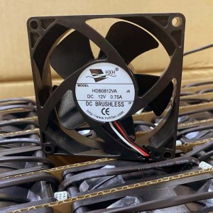 HXH HDB0812VA -R 12V 0.75A 3wires Cooling Fan