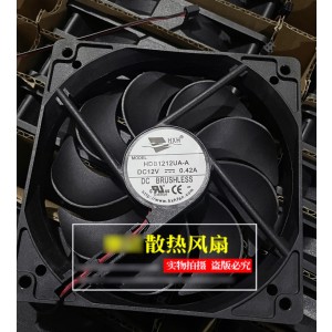 HXH HDB1212UA-A 12V 0.42A 2wires Cooling Fan