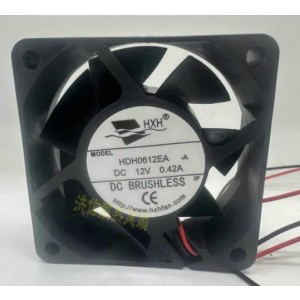 HXH HDH0612EA 12V 0.42A 2wires Cooling Fan 
