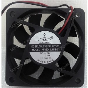 YIHUAKBJI HF0624SLH-B15 24V 0.11A 2 wires Cooling Fan