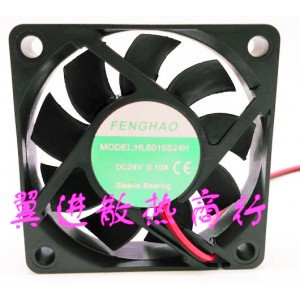 FENGHAO HL6015S24H 24V 0.10A 2wires Cooling Fan