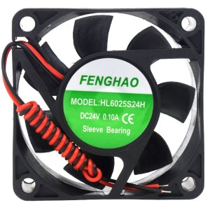 FENGHAO HL6025S24H 24V 0.10A 2wires Cooling Fan