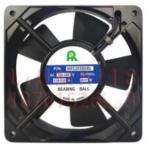 BQ HR12038HBL 200-240V 0.34/0.33A 20/17W 2wires Cooling Fan