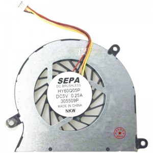 SEPA HY60Q05P 5V 0.25A 4wires Cooling Fan 