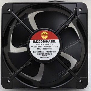 BOMBARDIER IM20060HA2BL 220/240V 0.42A 65W 2 wires Cooling Fan