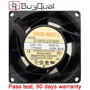 NMB 3115PS-23T-B30 230V 10/8W 2wires Cooling Fan - New