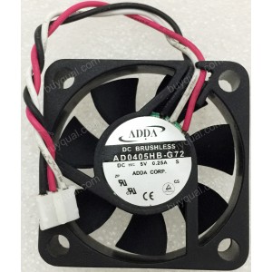 ADDA AD0405HB-G72 5V 0.25A 3wires Cooling Fan