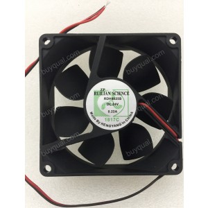 RUILIAN RDH8025S 24V 0.22A 12V 0.17A 12V 0.35A 2wires cooling Fan