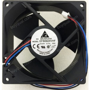 DELTA EFB0924VHF EFB0924VHF-R00 EFB0924VHF-F00 24V 0.27A 2wires 3wires cooling fan