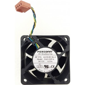 FOXCONN PV602512ESPF 0A 12V 0.35A 4wires cooling fan