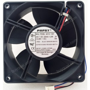 Ebmpapst 4214/12H 24V 0.22A 5.3W 3wires Cooling Fan