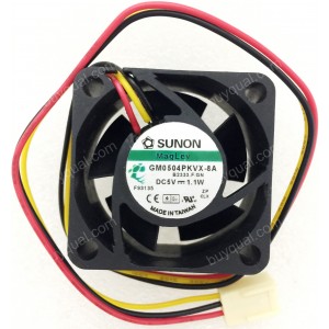 SUNON GM0504PKVX-8A 5V 1.1W 3wires cooling fan - Used