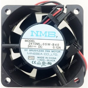 NMB 2410ML-05W-B40 24V 0.12A 2wires Cooling Fan