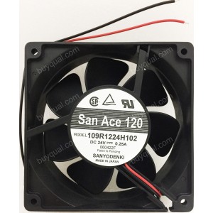 Sanyo 109R1224H102 24V 0.25A 2wires Cooling Fan