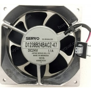 SERVO D1238B24BACZ-47 24V 1.1A 26.4W 2wires Cooling Fan