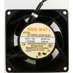 NMB 3115PS-23W-B30 A00 3115PS-23W-B30-A00 230V 10/8W 2wires Cooling Fan