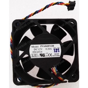 FOXCONN PVA060F12H 12V 0.20A 4wires cooling fan - Used