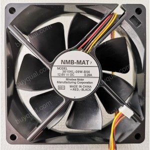 NMB 3610KL-09W-B56 12.6V 0.28A 4wires Cooling Fan