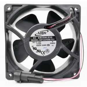 ADDA AD1224UB-F51 24V 0.4A 2wires Cooling Fan - Picture need
