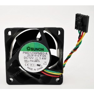 SUNON PMD1206PMB3-A 12V 3.4W 5.2W 4wires Cooling Fan