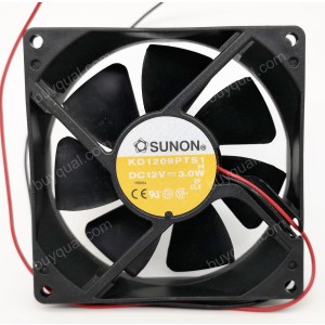 SUNON KD1209PTS1 12V 3.0W 1.9W 2wires Cooling Fan