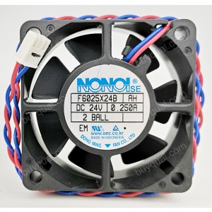 NONOI F6025X24B 24V 0.25A 2wires Cooling Fan - New