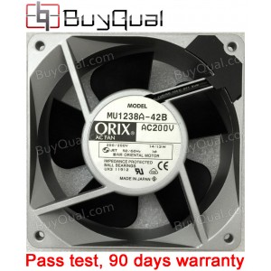 ORIX MU1238A-42B 200V 0.12/0.11A 14/13W Cooling Fan - 3 wires Plug