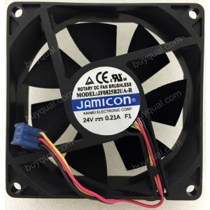 JAMICON JF0825B2UA-R 24V 0.21A 3wires cooling fan - Used/ Refurbihsed