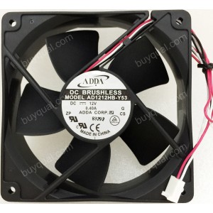 ADDA AD1212HB-Y53 12V 0.40A 3 wires Cooling Fan