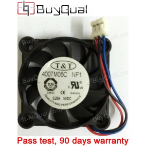 T&T 4007M05C 5V 0.2A 3wires Cooling Fan