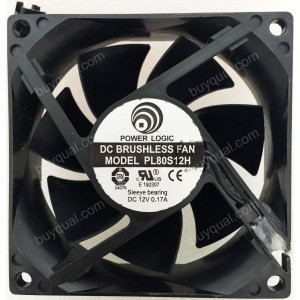 POWER LOGIC PL80S12H 12V 0.17A 2wires cooling fan