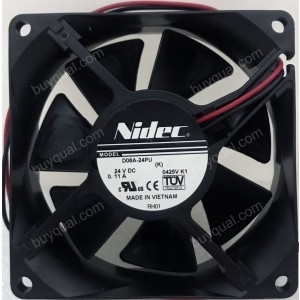 NIDEC D08A-24PU 24V 0.11A 2 wires Cooling Fan