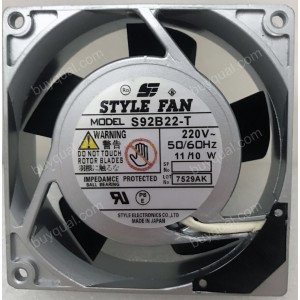 STYLE S92B22-T 220V 11/10W 2wires cooling fan