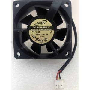 ADDA AD0612UB-A76GL 12V 0.35A 3wires Cooling Fan - Used