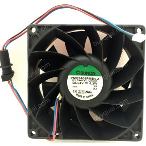 SUNON PMD2409PMB4-A 24V 4.3W 3wires cooling fan
