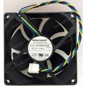 FOXCONN PVA092G12H 12V 0.4A 4wires Cooling Fan