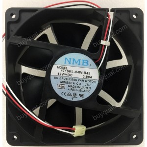 NMB 4715KL-04W-B49 12V 0.9A 3wires Cooling Fan
