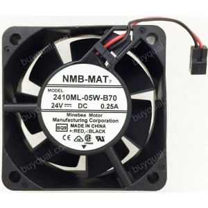 NMB 2410ML-05W-B70 24V 0.25A 2wires Cooling Fan - Special plug