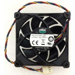 COOL MASTER FA07015L12LPB 12V 0.25A 4 wires Cooling Fan - Used