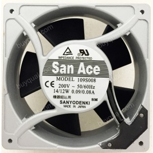 Sanyo 109S008UL 200V 14/12W Cooling Fan