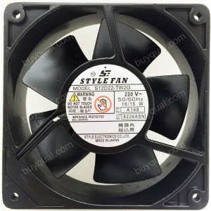 STYLE S12D22-TW2G 220V 0.07/0.06A 16/15W Cooling Fan