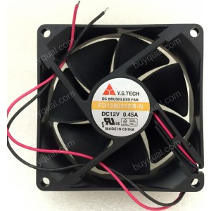 Y.S.TECH FD128025EB-N 12V 0.45A 2wires cooling fan
