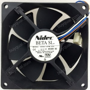 Nidec D09A-12PM 12V 0.1A 3wires Ball Bearing Cooling Fan
