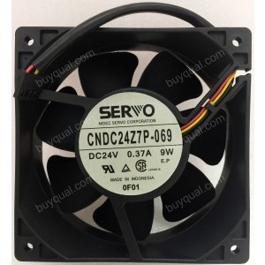 SERVO CNDC24Z7P-069 24V 0.37A 9W 3wires cooling fan -  Used