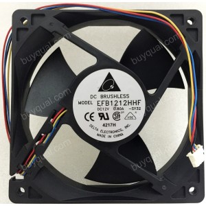 DELTA EFB1212HHF 12V 0.8A 4wires Cooling Fan