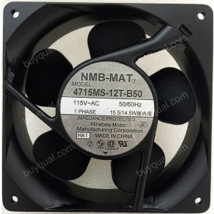 NMB 4715MS-12T-B50 4715MS-12T-B50-A00 115V 15.5/14.5W Cooling Fan
